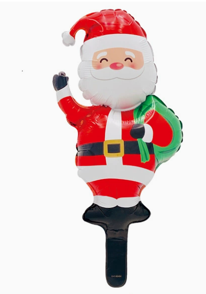 Christmas Theme Stand Smiling Santa Claus Shape Foil Balloon