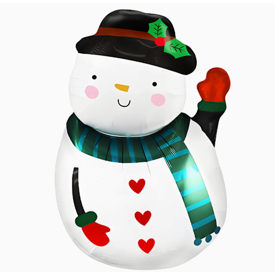 Christmas Theme Snowman Shape Foil Balloon