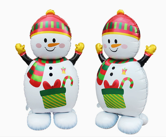 Christmas Theme Stand Snowman Shape Foil Balloon