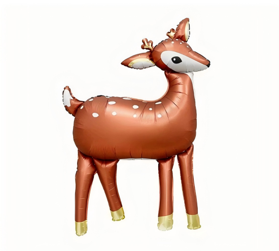 Christmas Theme Brown Deer Shape Foil Balloon