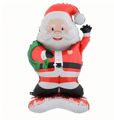 Christmas Theme Santa Claus with Gift Shape Foil Balloon