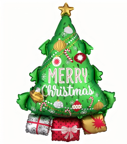 Christmas Theme Green Green Christmas Tree Shape Foil Balloon