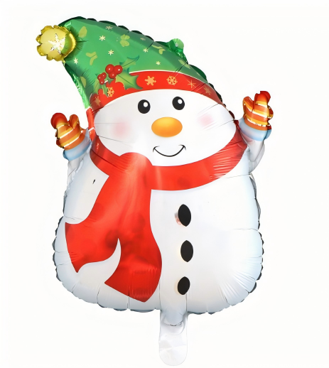 Christmas Theme Cute Snowman Shape Foil Balloon