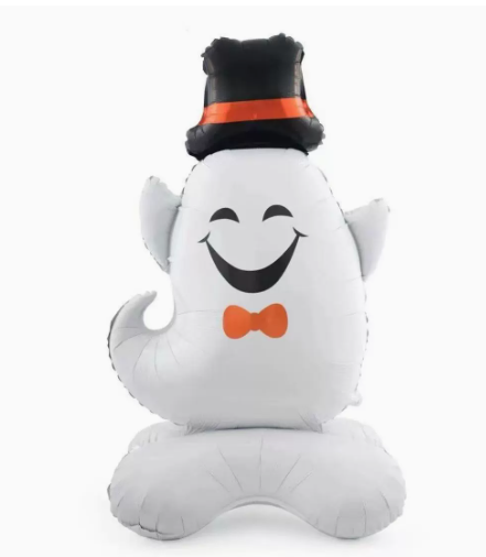 Halloween Theme Standing Hat Ghost Shape Foil Balloon