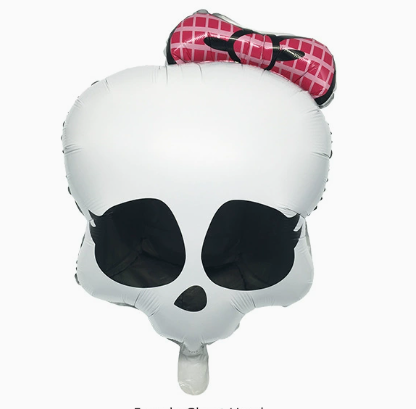 Halloween Theme Female Ghost Head Shape Foil Balloon