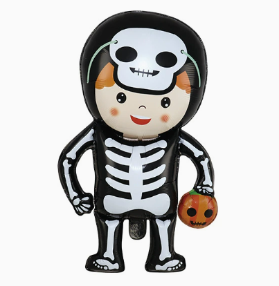 Halloween Theme Pumpkin Skull Man Shape Foil Balloon