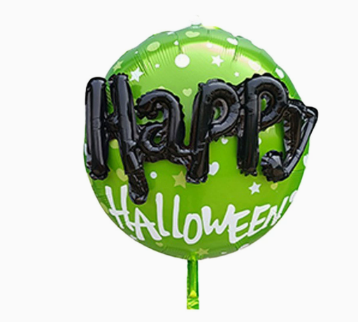 Halloween Theme Green Round Ball Happy Halloween Foil Balloon