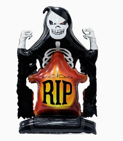 Halloween Theme Standing Tombstone Messenger Shape Foil Balloon