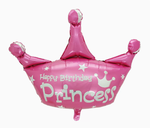 Valentine Theme Pink Corona Shape Foil Balloon