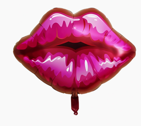 Valentine Theme Lip Shape Foil Balloon