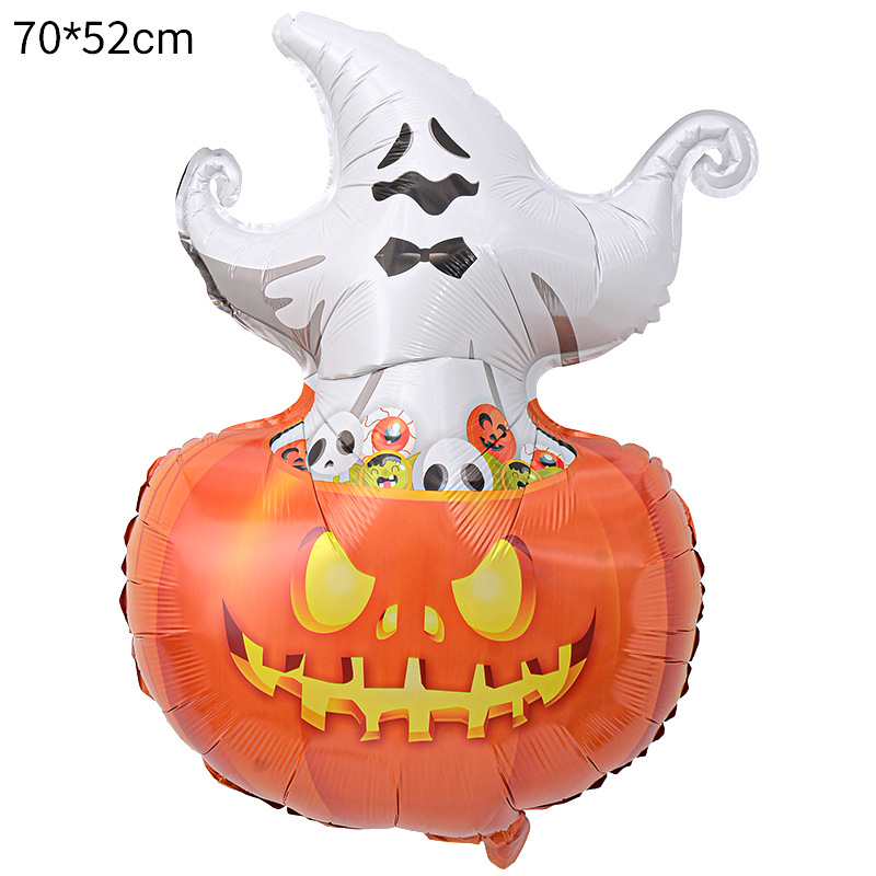 Halloween Theme Ghost Pumpkin Shape Foil Balloon