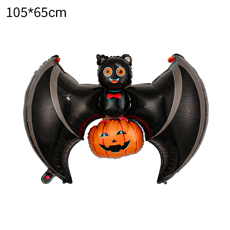 Halloween Theme Bat and Pumpkin Shape Foil Balloon