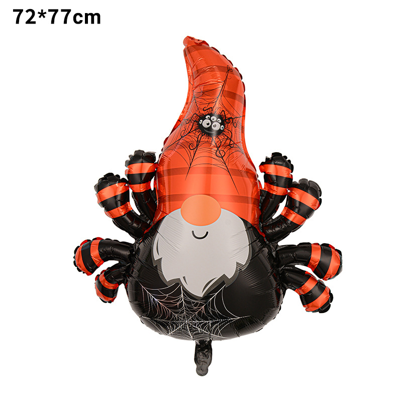 Halloween Theme Orange Spider Spirit Shape Foil Balloon
