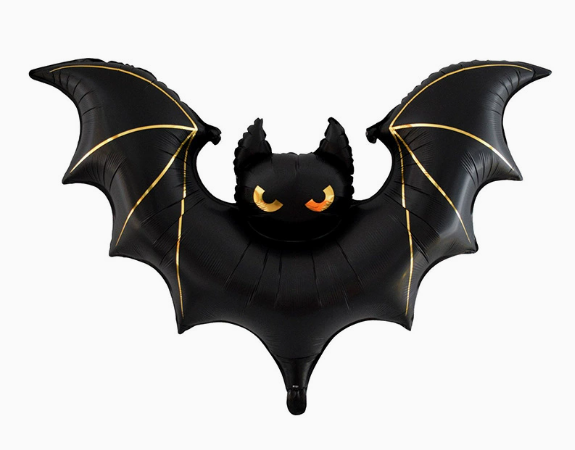 Halloween Theme Mute Bright Bat Shape Foil Balloon