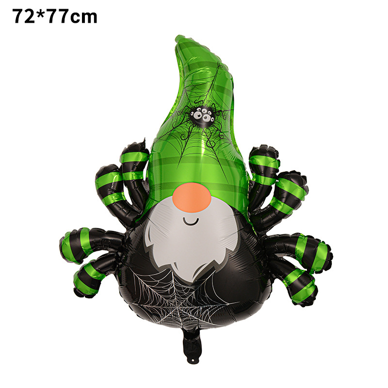 Halloween Theme Green Spider Spirit Shape Foil Balloon