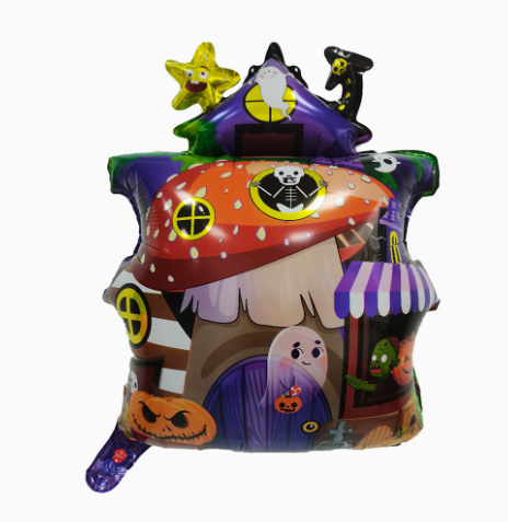 Halloween Theme Haunted Mansion Shape Foil Balloon