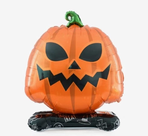 Halloween Theme Standing Big Pumpkin Shape Foil Balloon