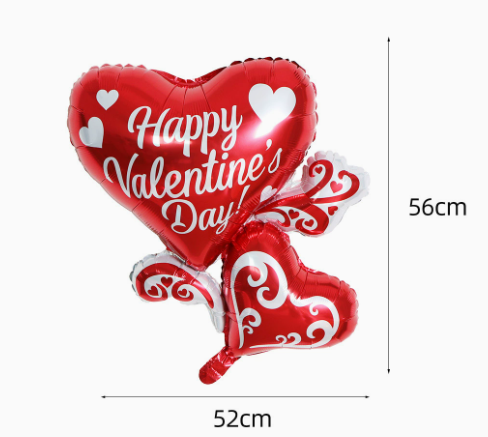 Valentine Theme Alien Heart Shape Foil Balloon