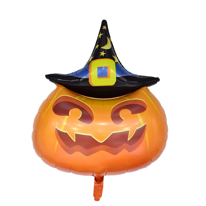 Halloween Theme Hat Pumpkin Shape Foil Balloon
