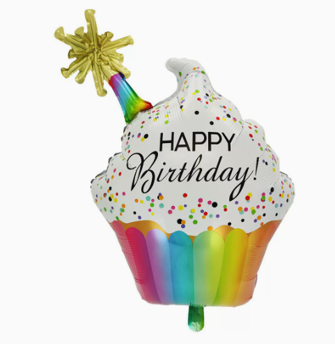 Colorful Cupcakes Shape Foil Balloon