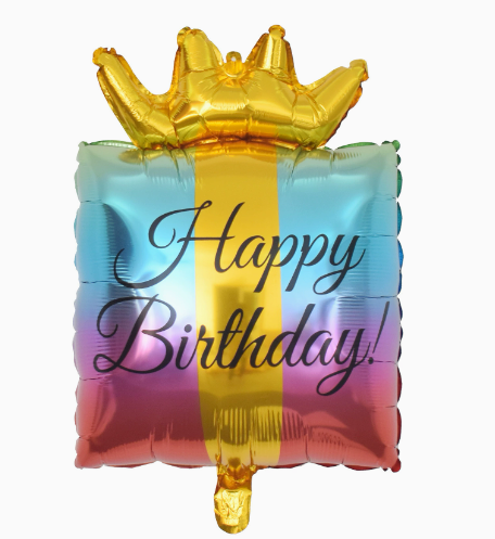 Birthday Gift Box Shape Foil Balloon