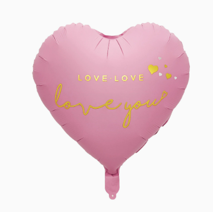 Valentine Theme Pink Heart Shape Foil Balloon
