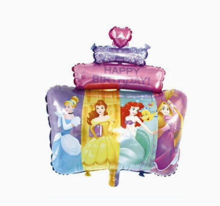 Disney Four Princesses Cake Shape Foil Balloon