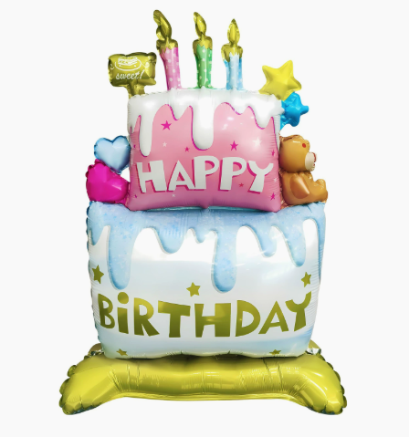 Standing Bear Cake Shape Foil Balloon