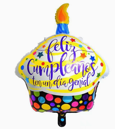 Spanish Candle Cake Shape Foil Balloon