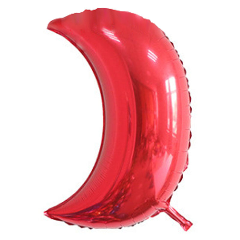 18 inch Red Moon Foil Balloon