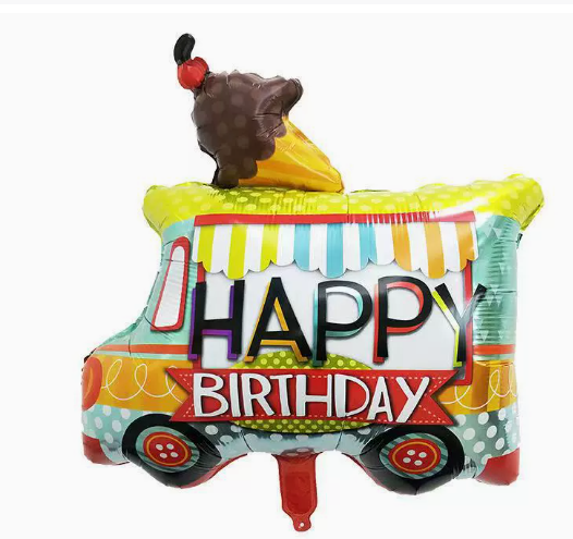 Birthday Ice Cream Shape Foil Balloon
