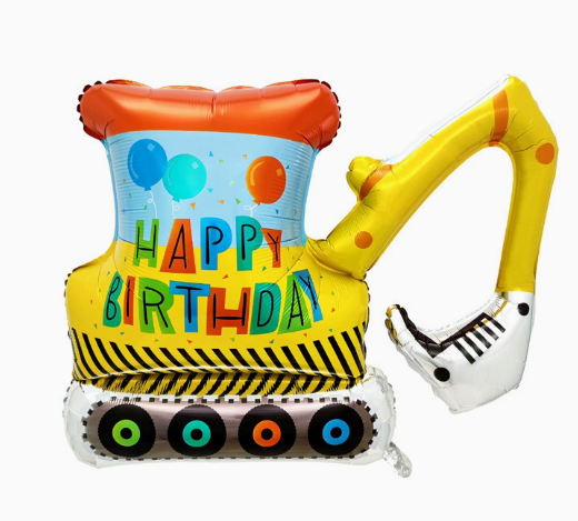Birthday Excavator Shape Foil Balloon