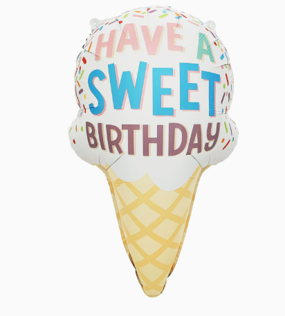 Birthday Ice Cream Shape Foil Balloon