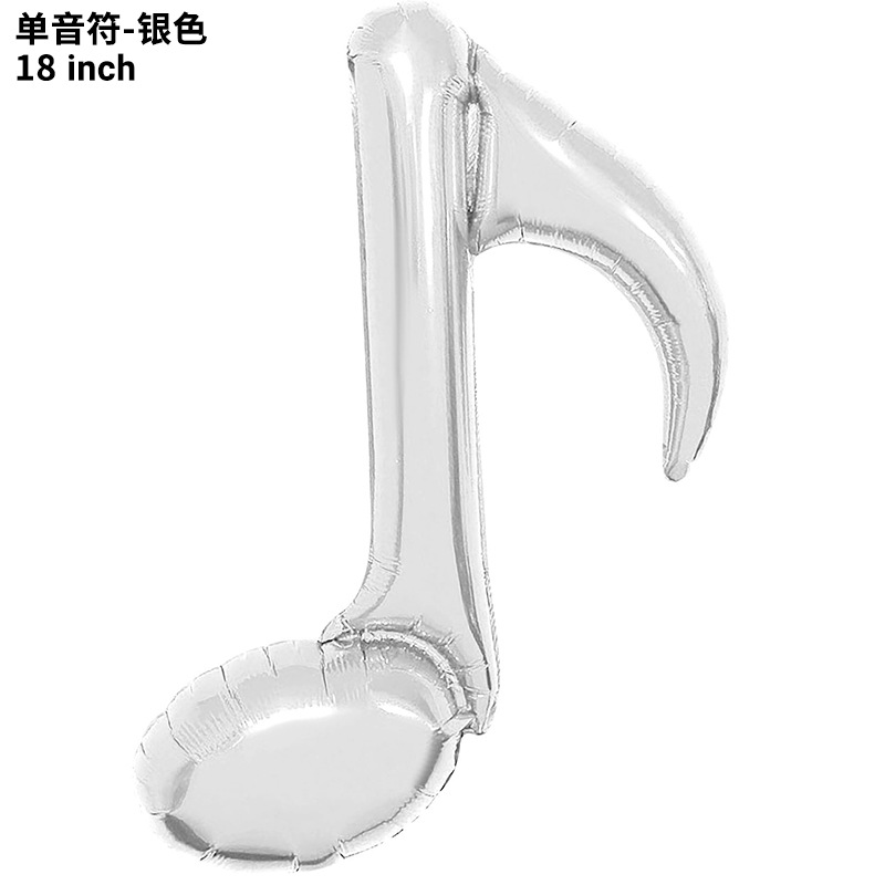 18 inch Sliver Single Note Foil Balloon
