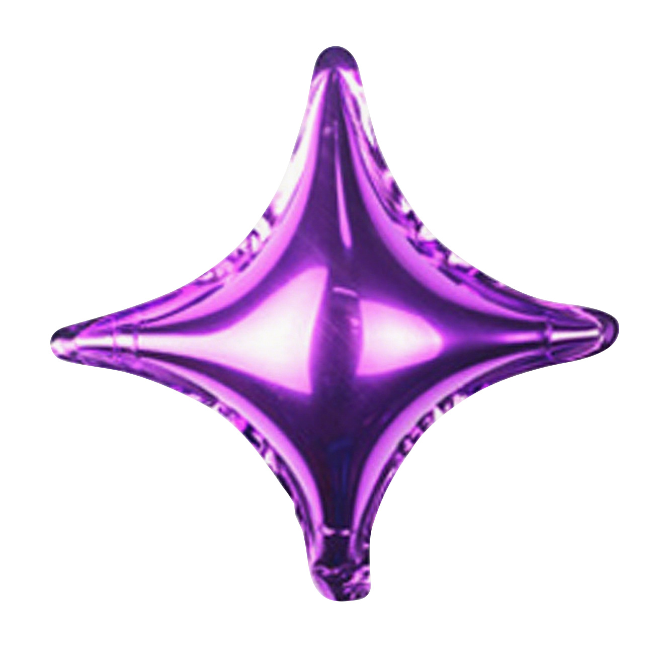 10 inch Purple 4-Point Star Foil Balloon
