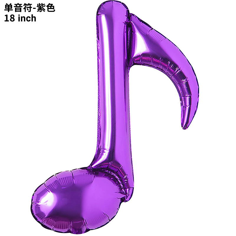 18 inch Purple Single Note Foil Balloon