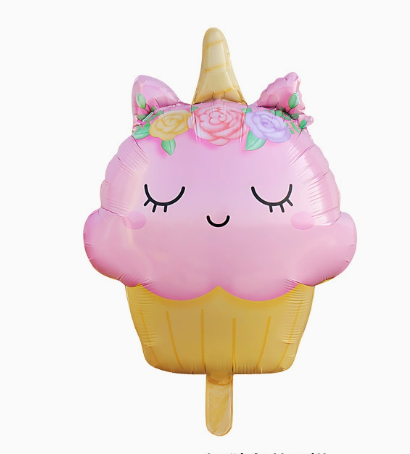 Birthday Pink Unicorn Cake Shape Foil Balloon