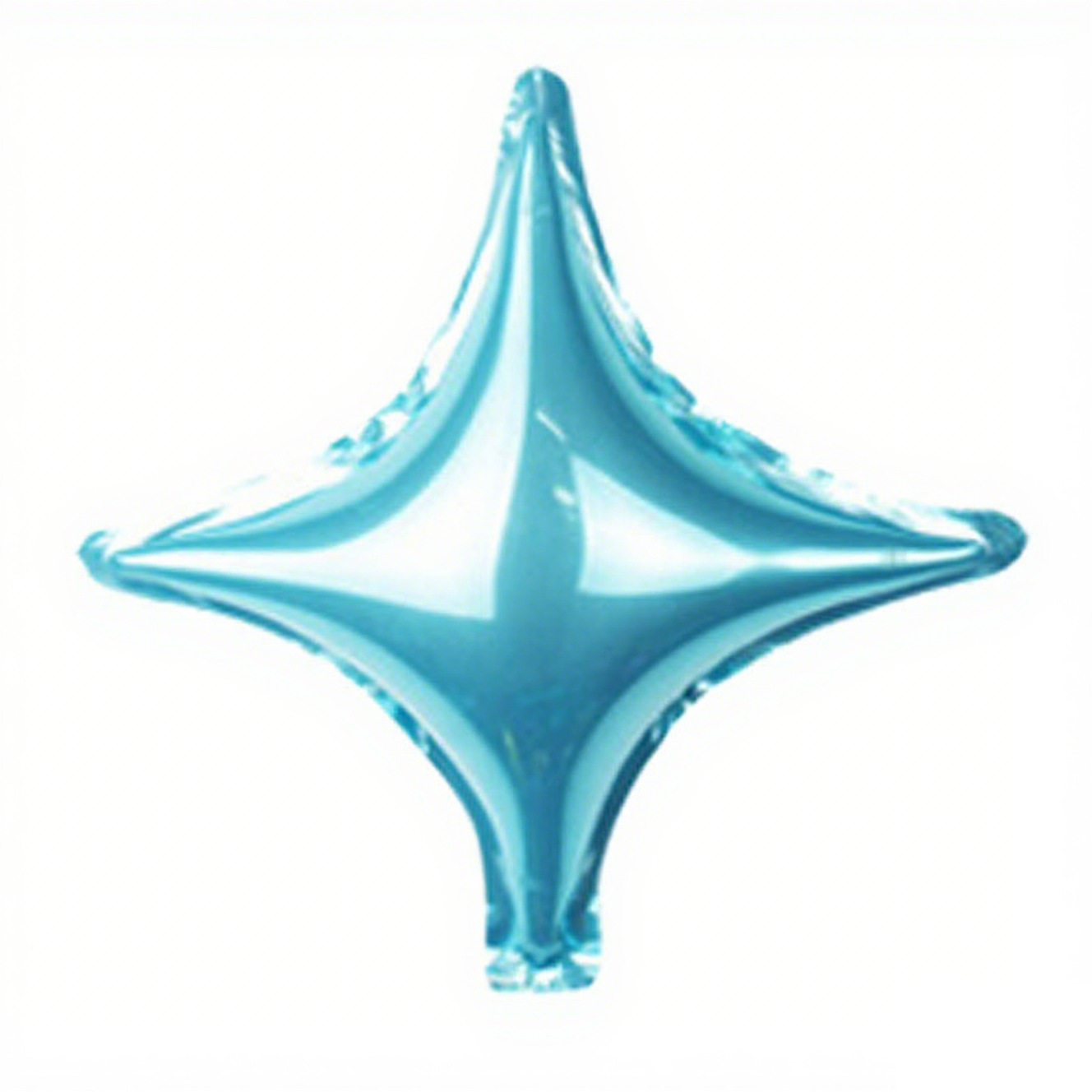 10 inch Pearl Blue 4-Point Star Foil Balloon