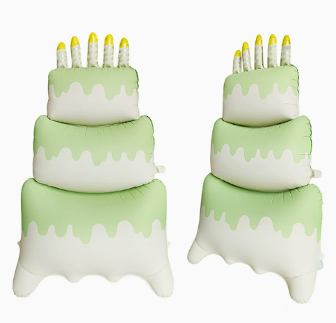 Birthday Green Three Layer Cake Shape Foil Balloon