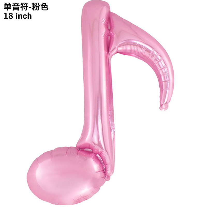 18 inch Pink Single Note Foil Balloon