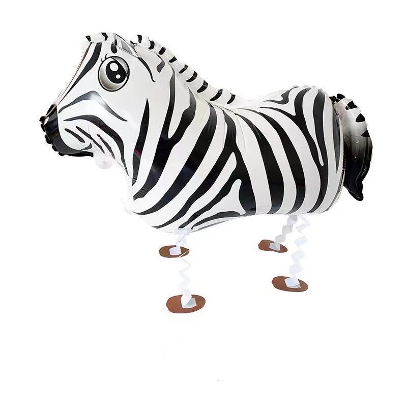 Ground Walking Zebra Shaped Foil Balloon