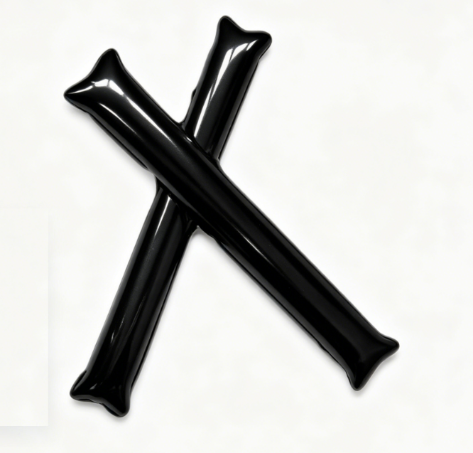 Long Black Cheer Stick Foil Balloon