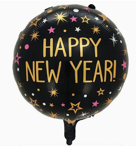 New Year Round Shaped Foil Balloon