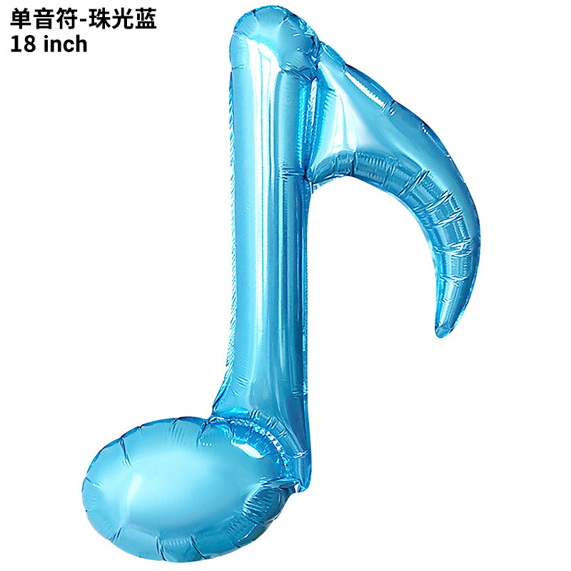 18 inch Light Blue Single Note Foil Balloon