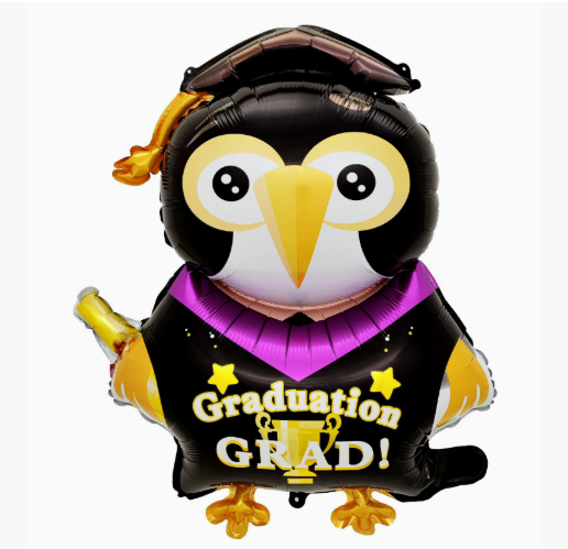 Graduation Theme Dr. Chicken Shaped Foil Balloon