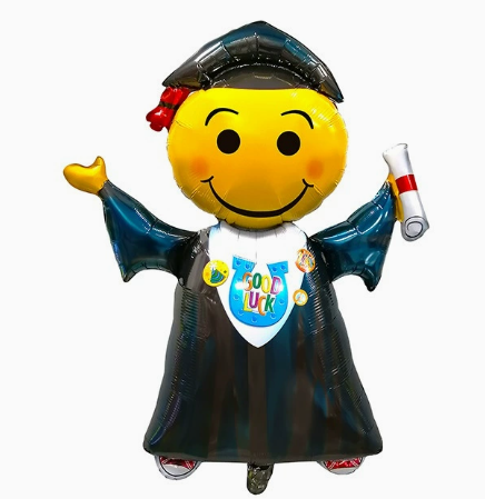 Graduation Star Doctor Smiley Face Shaped Foil Balloon