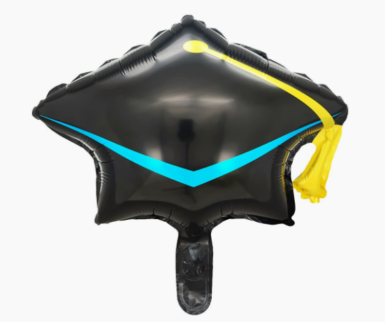 Graduation Theme Black Graduation Cap Shaped Foil Balloon
