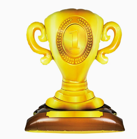 Graduation Theme Standing Trophy Shaped Foil Balloon