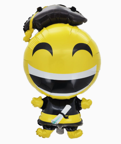 Graduation Theme Doctor Cap Bee Shaped Foil Balloon
