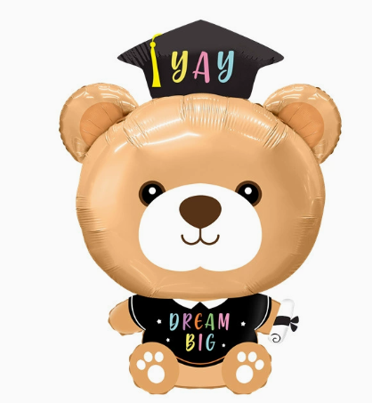 Graduation Theme Graduation Bear Certificate Shaped Foil Balloon